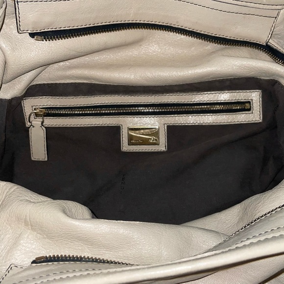 Fendi Large Chef Shopper Tote Bag in Chiaro Beige Cream Lambskin Leather Bag - Picture 10 of 17